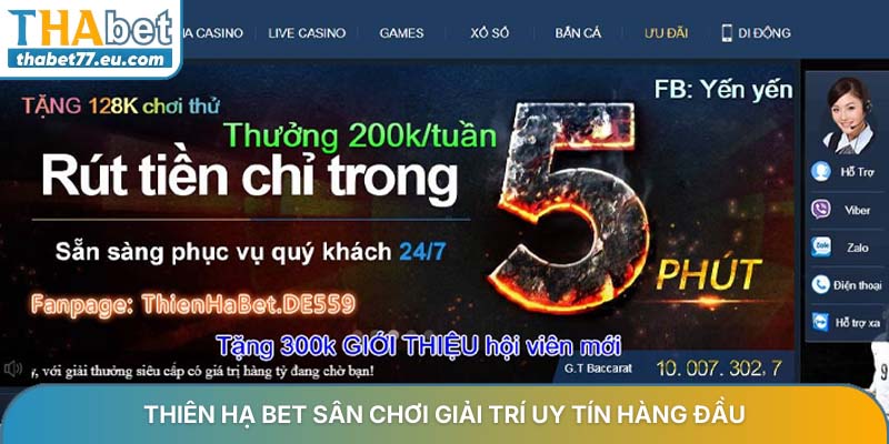 Thiên Hạ Bet sân chơi giải trí uy tín hàng đầu năm 2026